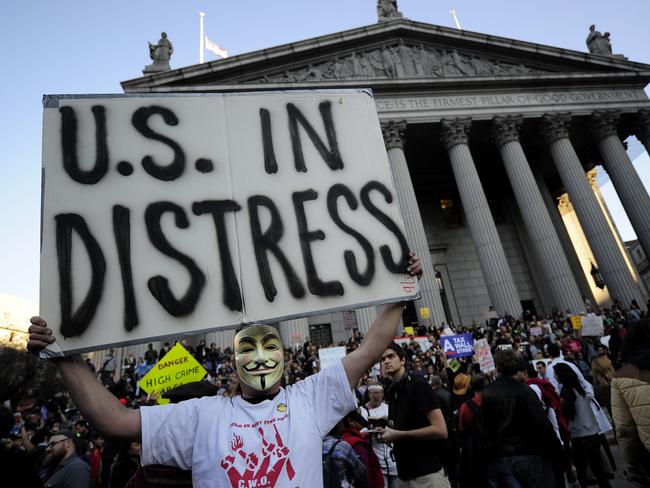 The gap between rich and poor led to protesters occupying Wall Street. If only they’d known there was an easier solution. Picture: AFP