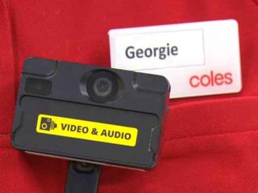 Retail staff will wear the new cameras to fight theft and violence in Coles stores