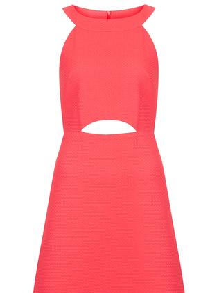 This cute cut-out adds nice detail to a classic dress. TOPSHOP pink dress $100. Ph: 8844 0900