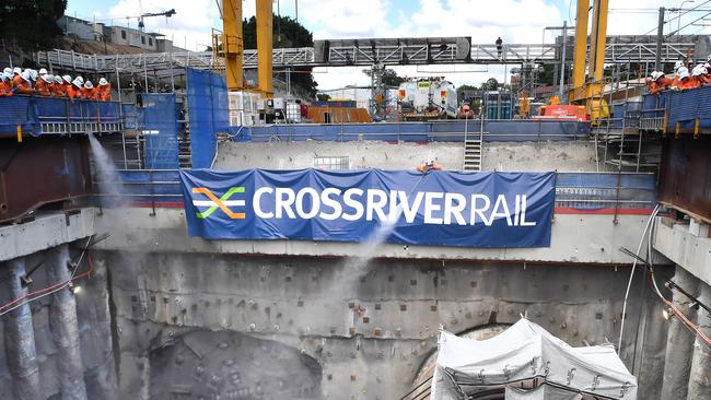 Queensland's largest ever infrastructure project Cross River Rail could be delayed following the workplace health and safety incident. Picture: NCA NewsWire / John Gass