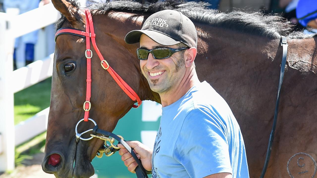 Trainer Charles Cassar after his horse All Spur won the Enrik P/L & Profine P/L 0-58 Handicap at Yarra Valley Racecourse on February 23, 2019 in Yarra Glen, Australia. (Brett Holburt/Racing Photos)