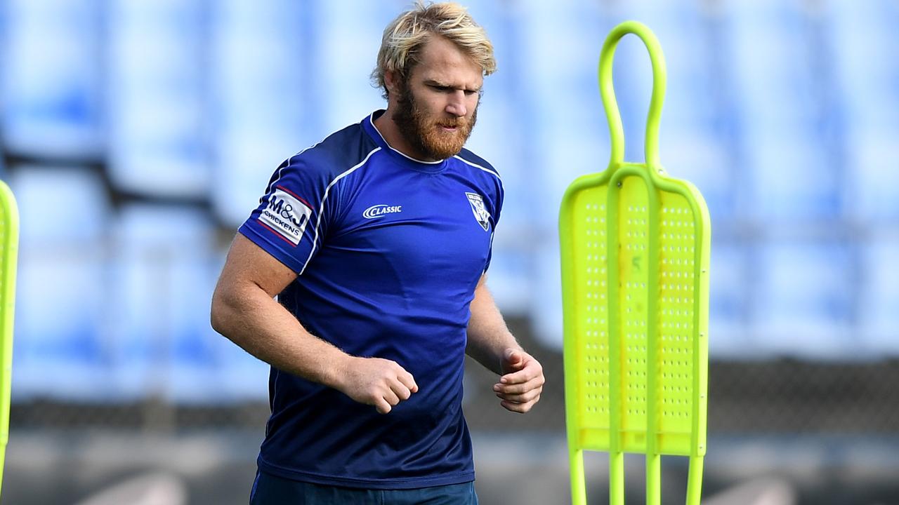 Canterbury’s Aiden Tolman has reportedly ruled out for Monday’s clash with the Roosters (AAP Image/Joel Carrett).