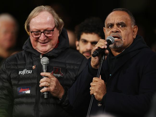 Michael Long and Kevin Sheedy at Dreamtime at the ‘G in 2023. Picture: Michael Klein
