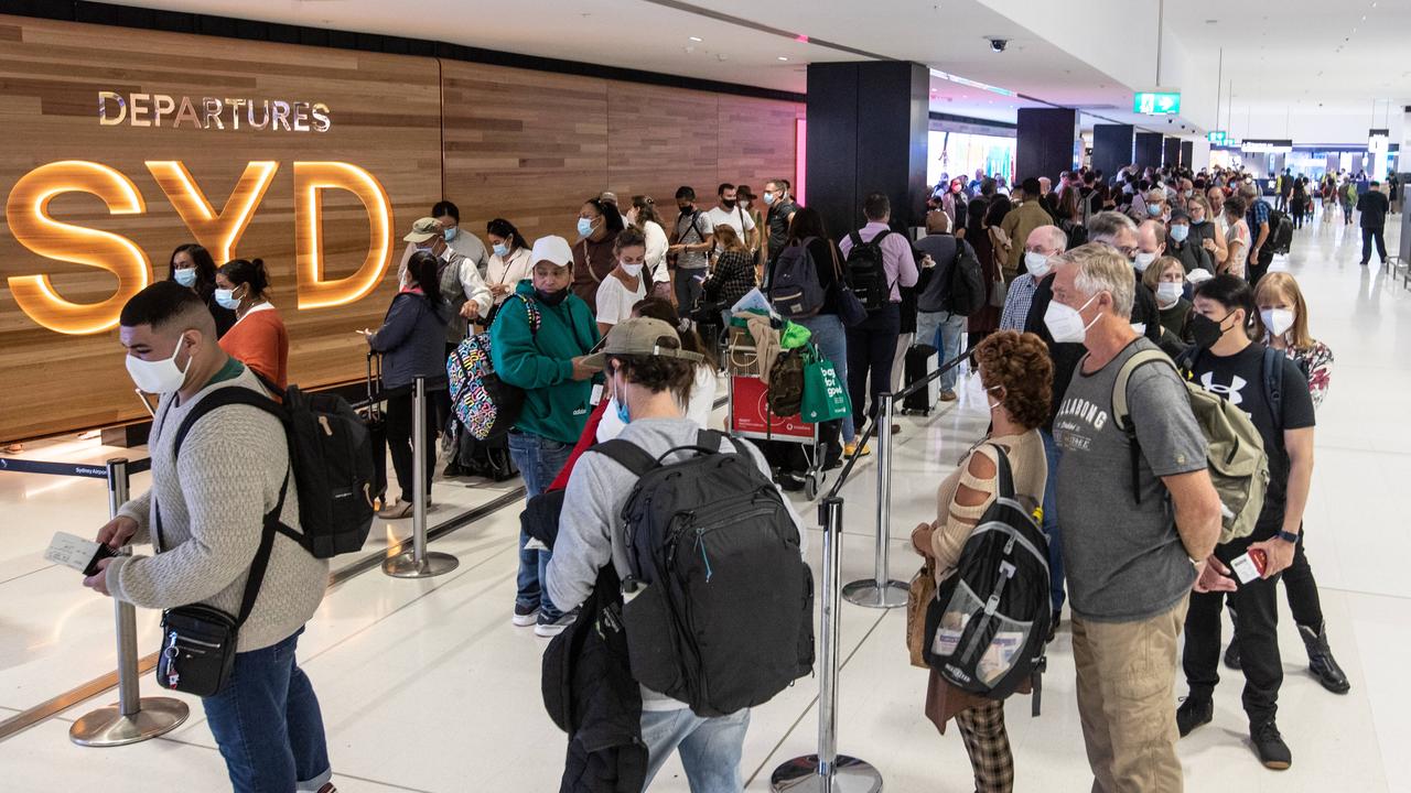 Staff shortages are causing lengthy delays at security checkpoints at Sydney airport.