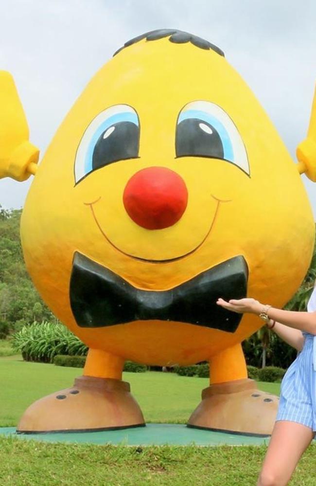 The Mango Man is a regular tourist attraction at popular cafe The Frosty Mango, between Townsville and Ingham.