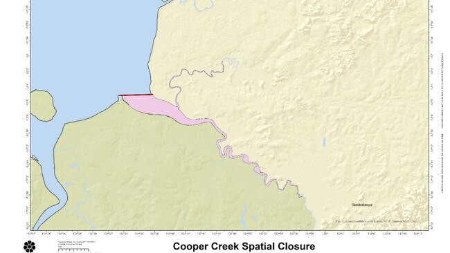 Cooper Creek and part of East Alligator River have been closed to commercial barramundi fishing due to the high presence of river sharks. Picture: Barramundi Fishery Threatened, Endangered and Protected Species Strategy 2024-2029