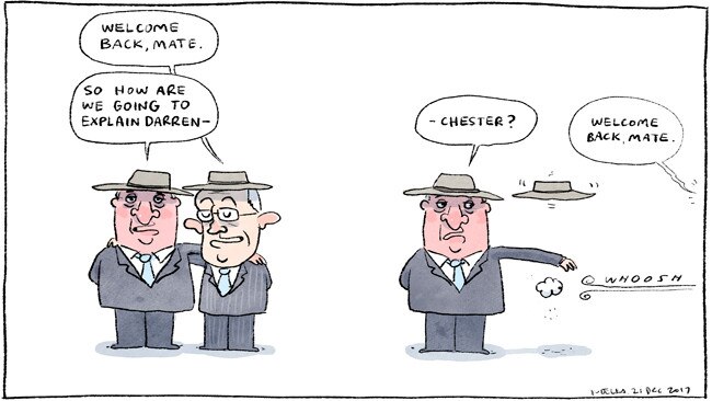 Jon Kudelka Letters Page Cartoon for 21-12-17Version:  (650x366)COPYRIGHT: The Australian's artists each have different copyright agreements in place regarding re-use of their work in other publications.Please seek advice from the artists themselves or the Managing Editor of The Australian regarding re-use.