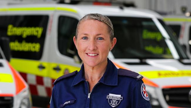 SYDNEY, AUSTRALIA - OCTOBER 11: Paramedic Robyn Webb has been nominated for the Pride of Australia Award with co-worker Belinda Boothroyd for 2019. A portrait session with Robyn at Penrith Ambulance Head quarters, in Sydney on October 11, 2019. Photo by Gaye Gerard/ Sunday Telegraph