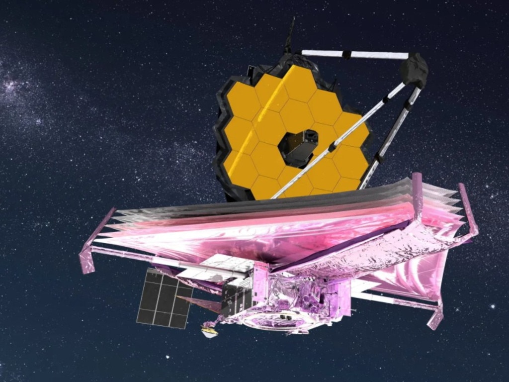 An artist’s impression of the James Webb telescope, which will be used to paint a more accurate picture of the asteroid’s size. Picture: NASA / SWNS