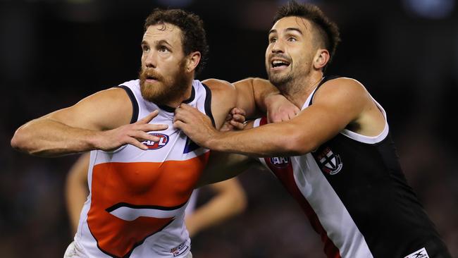 GWS need to find another ruckman as back-up for Shane Mumford. Picture: Michael Klein