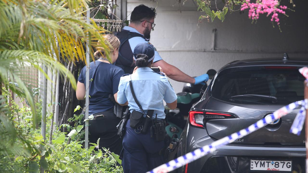 Police at the scene of a terrifying home invasion in Burwood. Picture: NCA NewsWire / Gaye Gerard