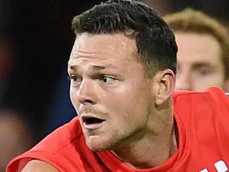 Steven May of the Suns in action during the Round 8 AFL match between the Gold Coast Suns and the Melbourne Demons at the Gabba in Brisbane, Saturday, May 12, 2018. (AAP Image/Dan Peled) NO ARCHIVING, EDITORIAL USE ONLY