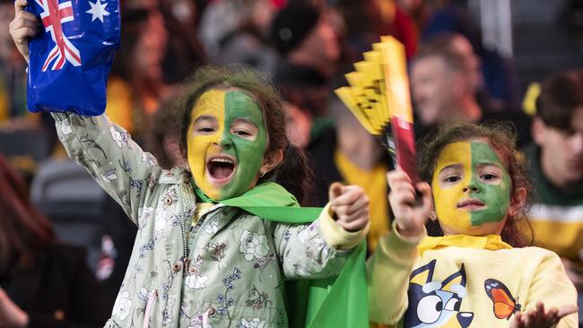 Great scenes at Stadium Australia. Picture: Daily Telegraph/ Monique Harmer