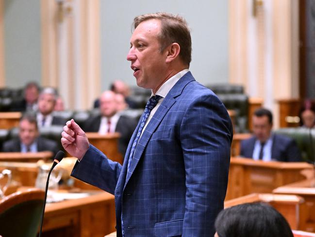 BRISBANE, AUSTRALIA - NewsWire Photos - MARCH 5, 2024.Queensland Premier Steven Miles speaks during Question Time at Queensland Parliament in Brisbane.Picture: Dan Peled / NCA NewsWire