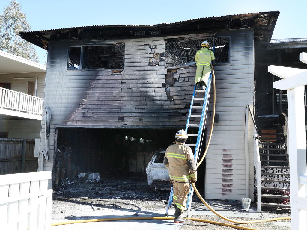 The Wooloowin home was destroyed in the blaze. Picture: Liam Kidston.