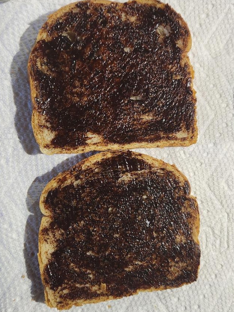 Another American’s version of Vegemite toast. Picture: Reddit