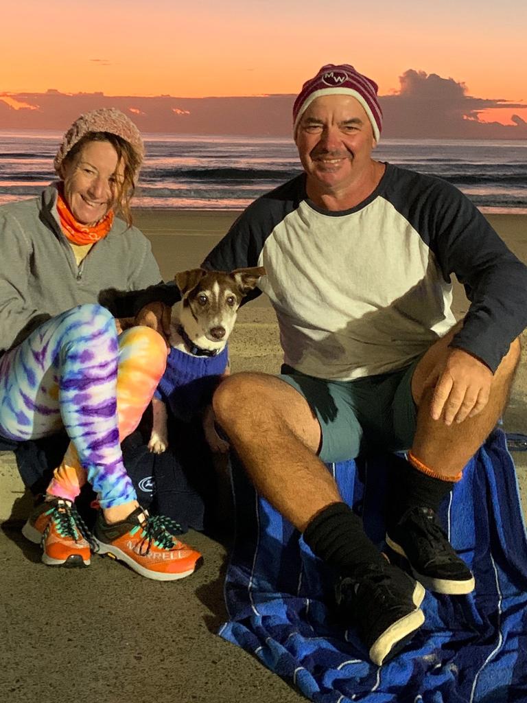 Locals Amanda Absolom and Greg Silk at Surfers Paradise. Picture Jenny Masters