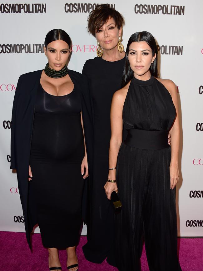 Mums ... Kim Kardashian, Kris Jenner and Kourtney Kardashian. Picture: Getty