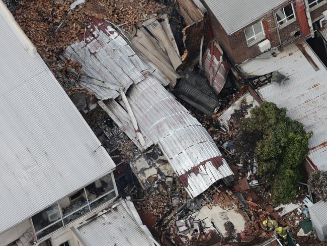 Razed ... The site two days after the explosion.