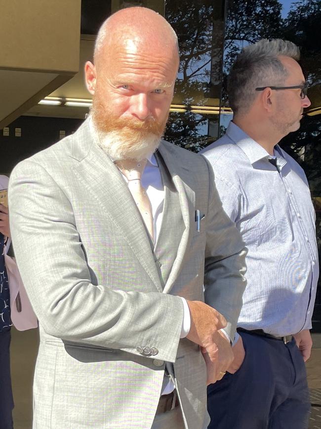 Senior Constable Jay Maleckas outside Parramatta Local Court.