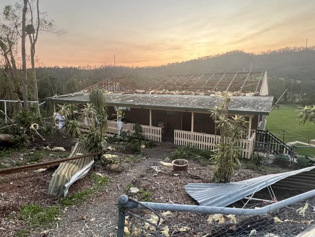 An Upper Coomera house that was destroyed by the Christmas Day storm. Picture: Keith Woods.