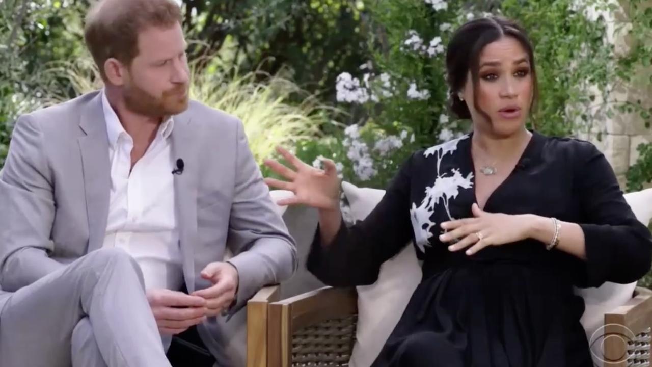 Meghan distanced herself from her family in the Oprah interview. Picture: CBS