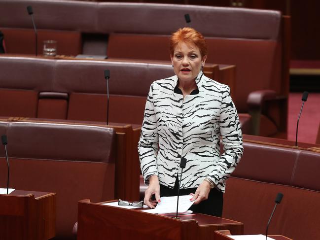 Senator Pauline Hanson speaking on a motion in the Senate Chamber at Parliament House in Canberra. Picture Kym Smith                                                                                                                                                                                                                                                                                                                                                                                                                                                                                                                                                                                               Deputy PM Michael McCormack and Deputy NSW Premier John Barilaro at the National Party of Australia, NSW annual general conference in Cowra, NSW. Picture Kym Smith                                                                                                                                                                                                                                                                                                                                          Deputy PM Michael McCormack and Deputy NSW Premier John Barilaro at the National Party of Australia, NSW annual general conference in Cowra, NSW. Picture Kym Smith