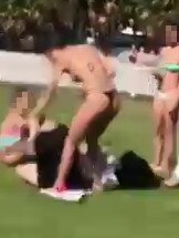 two other girls at a park near Coogee beach