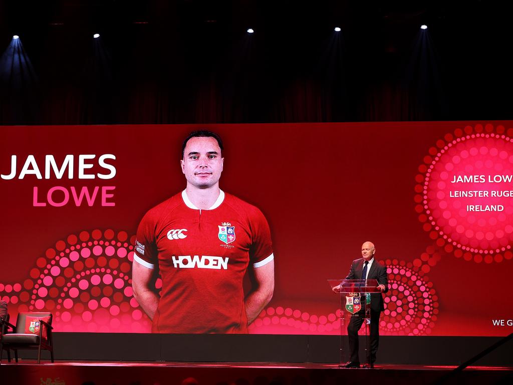 James Lowe is unveiled as a squad member. Picture: David Rogers/Getty Images