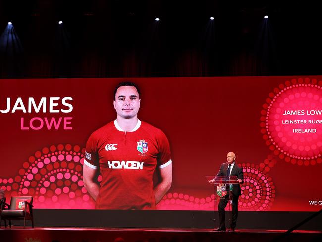 James Lowe is unveiled as a squad member. Picture: David Rogers/Getty Images