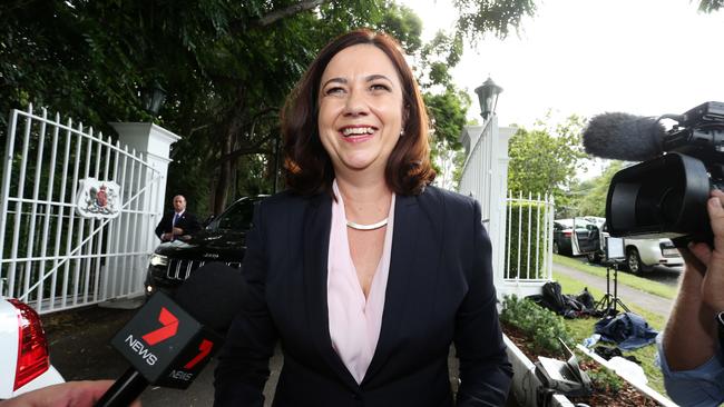 Annastacia Palaszczuk leaving Government House. Pics Tara Croser.