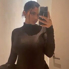 Pregnant Kylie Jenner was watching backstage with their three-year-old daughter Stormi. Picture: Instagram/KylieJenner