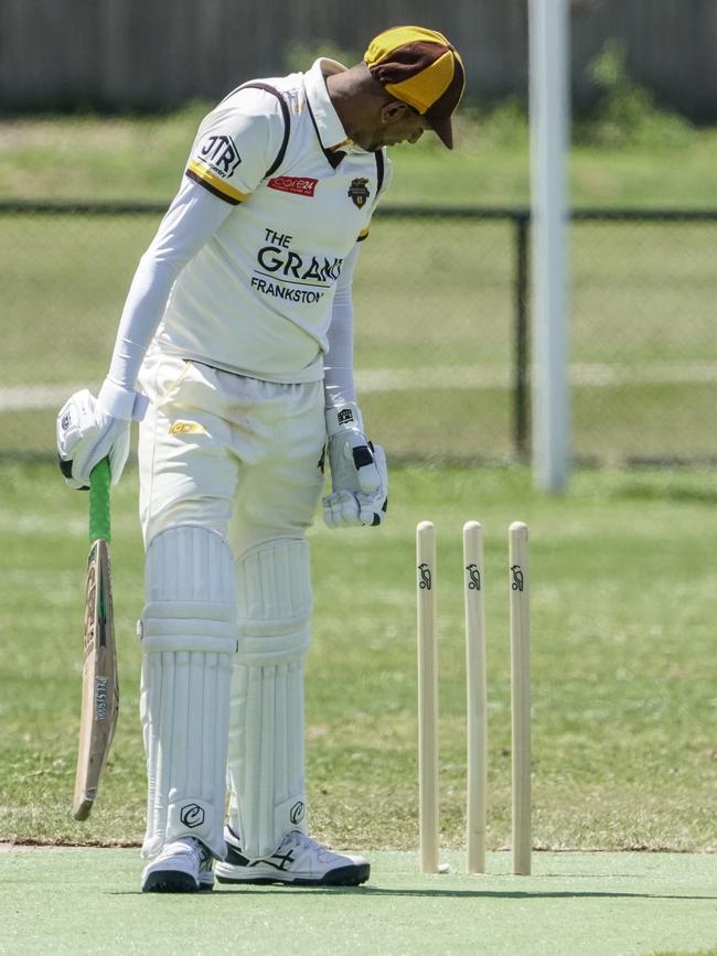 MPCA: Heatherhill batsman Adeel Hussain can’t believe it. Picture: Valeriu Campan