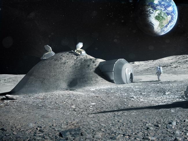 Setting up a future lunar base could be made much simpler by using a 3D printer to build it from local materials. Picture: ESA