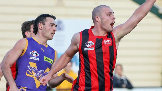 EFL Premier Division 2022: Vermont v Blackburn at Vermont Recreational Reserve, 18th June, Vermont.  Jack Roughsedge of Blackburn celebrates.Picture : George Salpigtidis