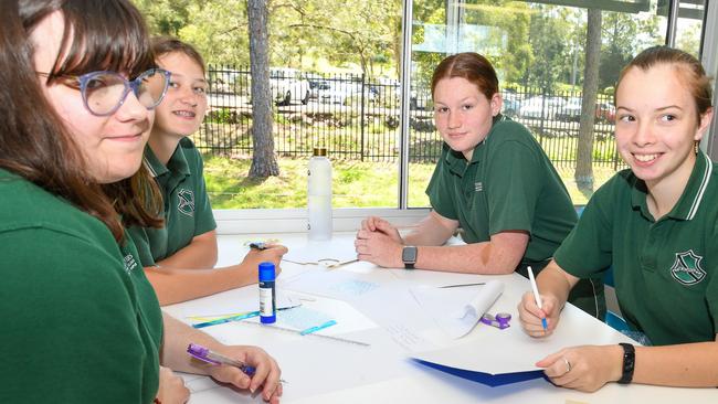 The Rivers Academy of STEM Excellence (RASE) students from left: Sarah De Vries, Elanor Gibson, Jorja Wooldridge and Issy Paul of Kadina High School.