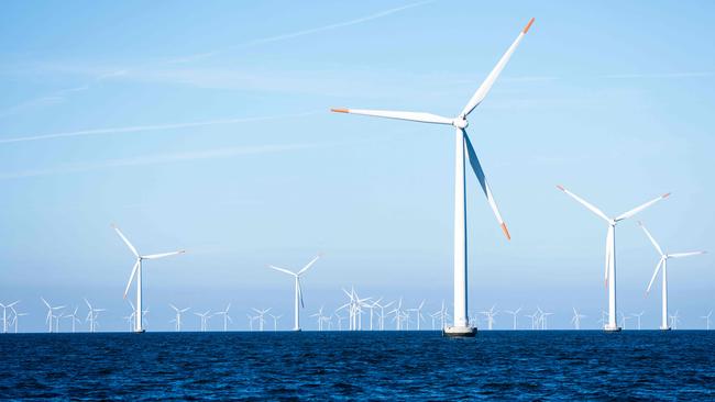 A planned $2bn wind farm off the South Australian coast has been axed, with the application for the Kingston project pulled this month. Picture: AFP