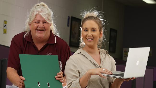 Sue Fraser, 55, and April McNamara, 22, have both recently found work despite stereotypes around their age. Picture: Stuart Milligan.