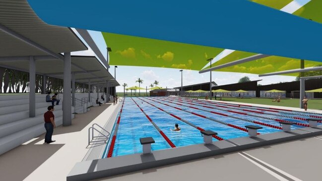 What part of the new pool facility is set to look like when complete.