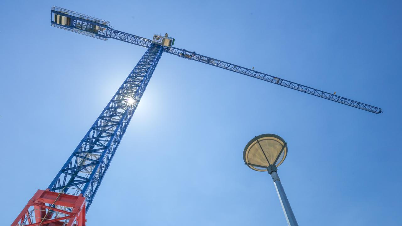 The crane index is an indication of strong activity in the construction sector. Picture: Glenn Campbell