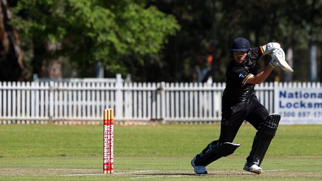 Ryan Gibson at the crease.