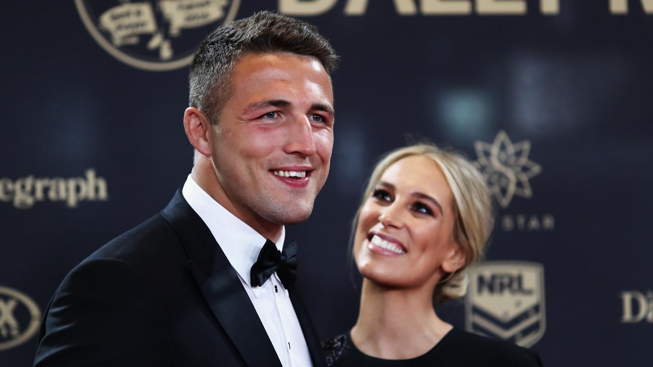 Sam and Phoebe Burgess at the 2016 Dally M Awards. Picture: Getty