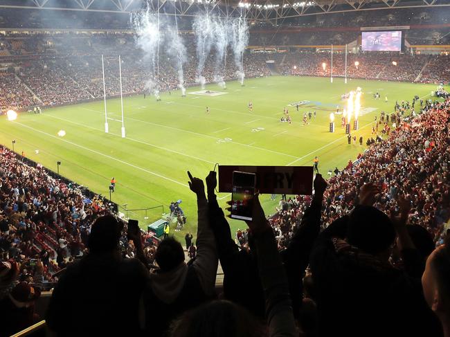 The crowd pictured at Suncorp Stadium during game two of State Of Origin, Brisbane 27th of June 2021.  (Image/Josh Woning)