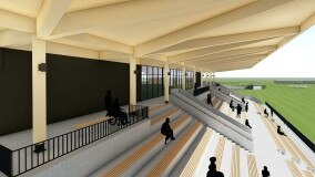 How the grand stand will look at Granville Park.