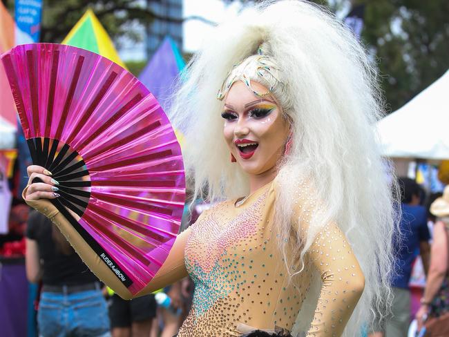 An attendee of the Mardi Gras Fair Day event in 2023. Picture: Gaye Gerard