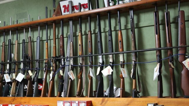 Police seized about 300 guns from Simspon Sports during the 2019 raid. Picture: NSW Police