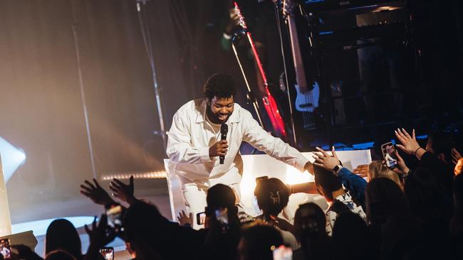 Khalid’s pop-up gigs brought fans from around the country. Picture: Jordan Munns / Supplied.