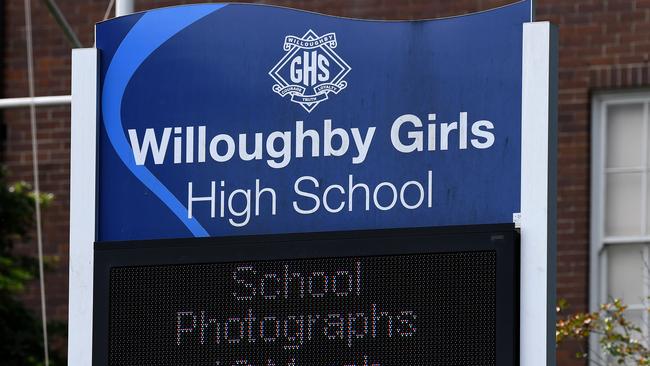 The Willoughby Girls High School was among those evacuated as a precaution. Picture: Bianca De Marchi