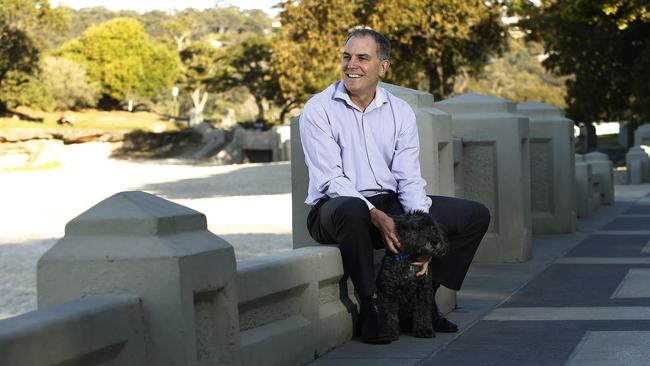 Clyde Campbell, with his dog Zeb, was diagnosed 10 years ago with early onset Parkinson's and now runs the "Shake it Up" organisation. Picture: John Appleyard