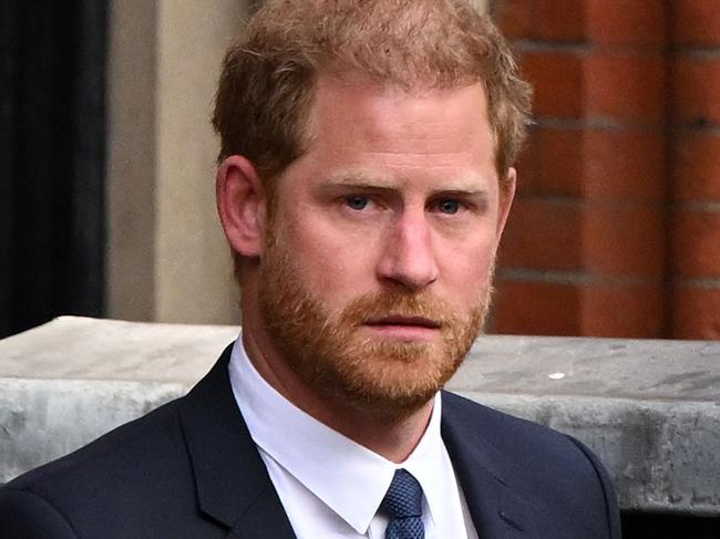 Prince Harry surprised with his attendance at his uncle’s funeral in the UK last week. Picture: JUSTIN TALLIS / AFP